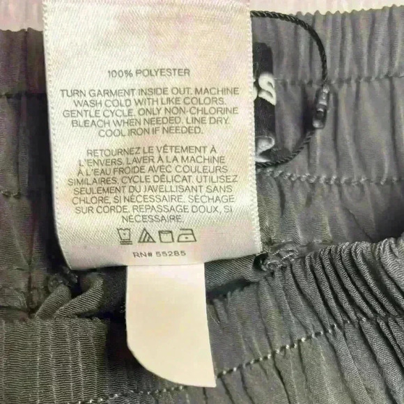 NWOT Express High Rise Satin Cargo Joggers Dark Grey Size XS. - Picture 6 of 7